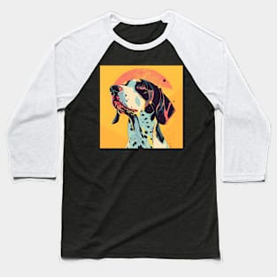 Retro Pointer: Pastel Pup Revival Baseball T-Shirt